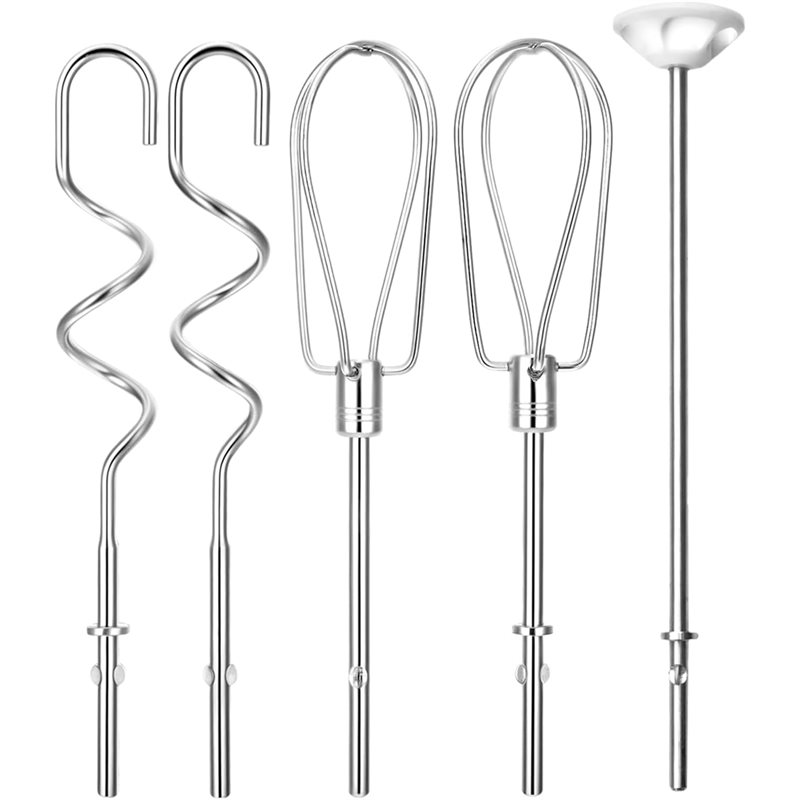 Kitchenaid Mixer Hand Mixer - A66Z キッチンエイドハンドミキサー用ステンレススチールアタッチメント - 生地フック、ビーターブレード、泡立て器、パドル、ブレンディングロッド