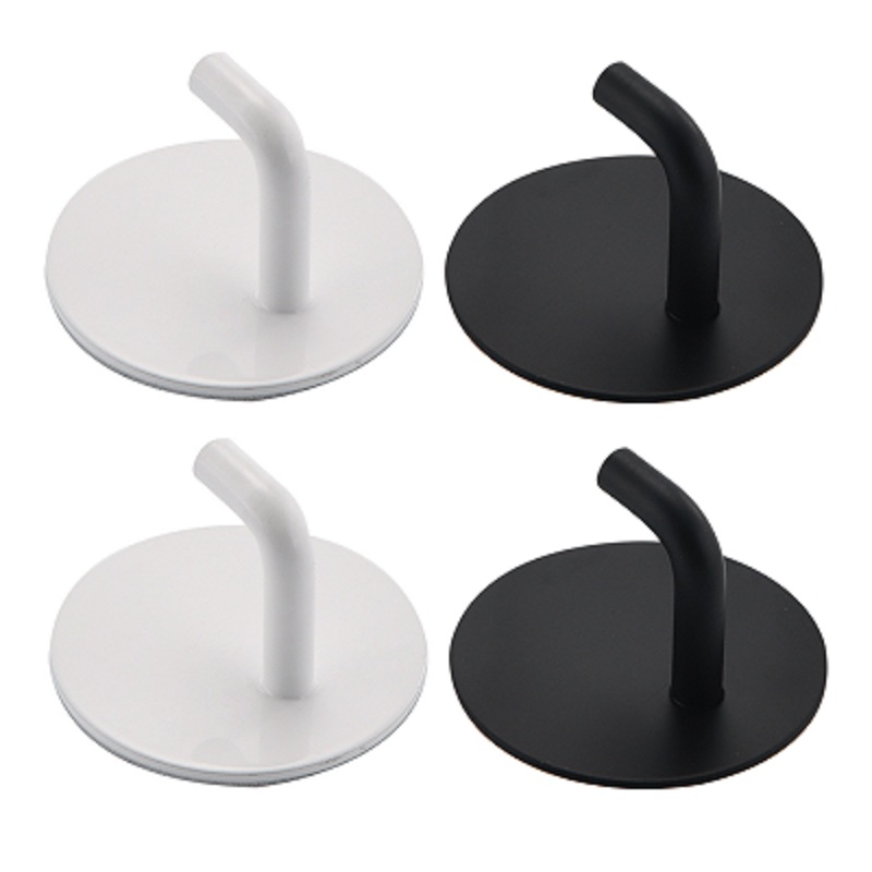 Kitchen Appliances In White - ステンレス製ウォールフック,2個,粘着性,キーホルダー,ラック,バッグ,コートハンガー,粘着性,家庭用,バスルーム,キッチン,黒,白