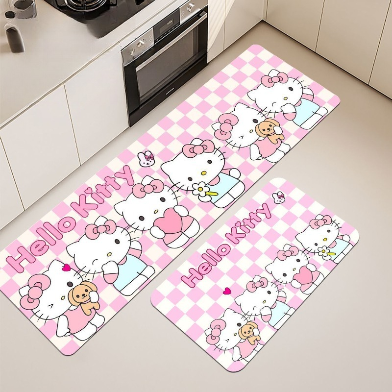 かわいいハローキティフロアマット、キュートな漫画柄キッチン滑 - Kitchen Appliances Brand のレビューと価格