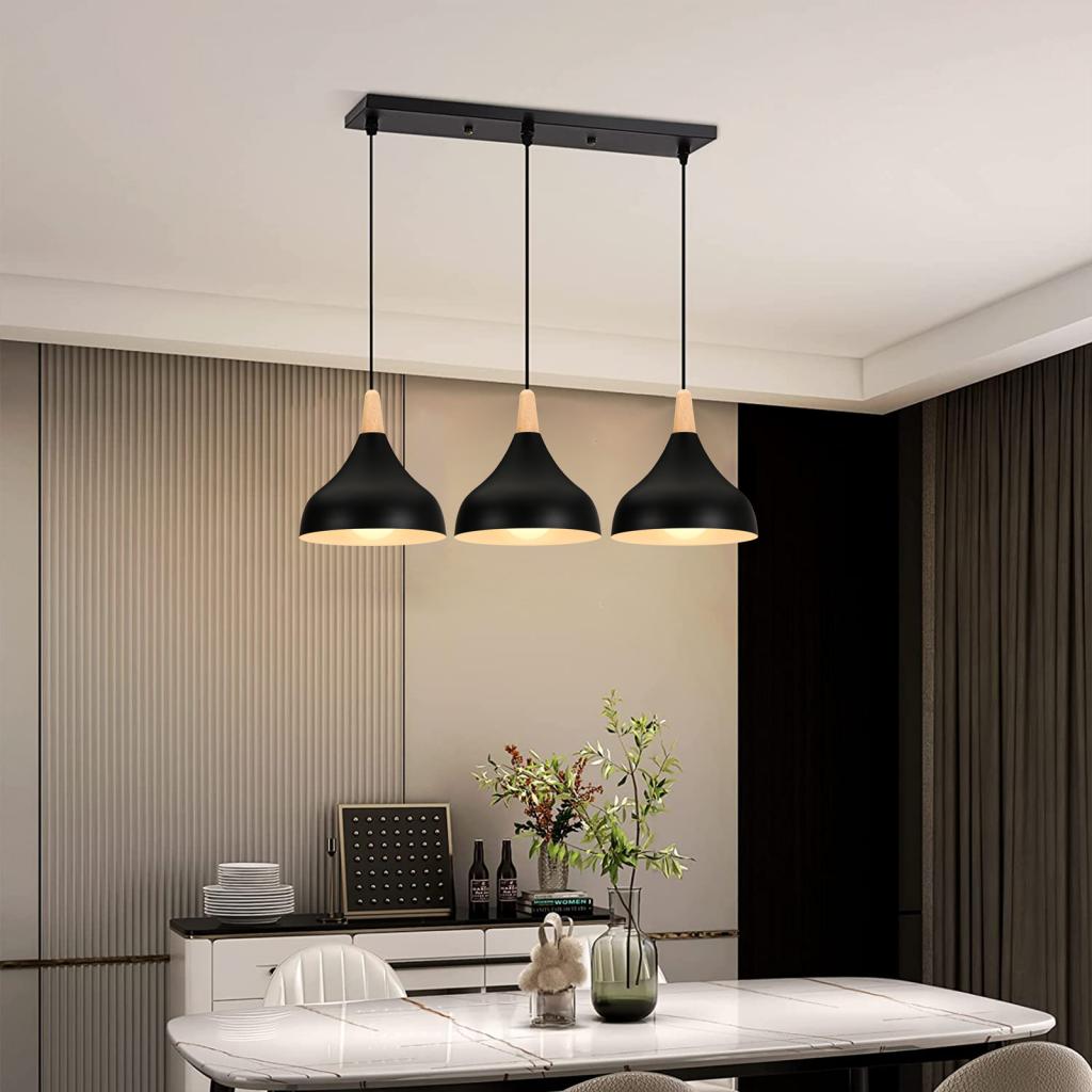 北欧木製 LED ペンダントライト天井シャンデリアキッチンダ - Kitchen Appliances In White のレビューと価格