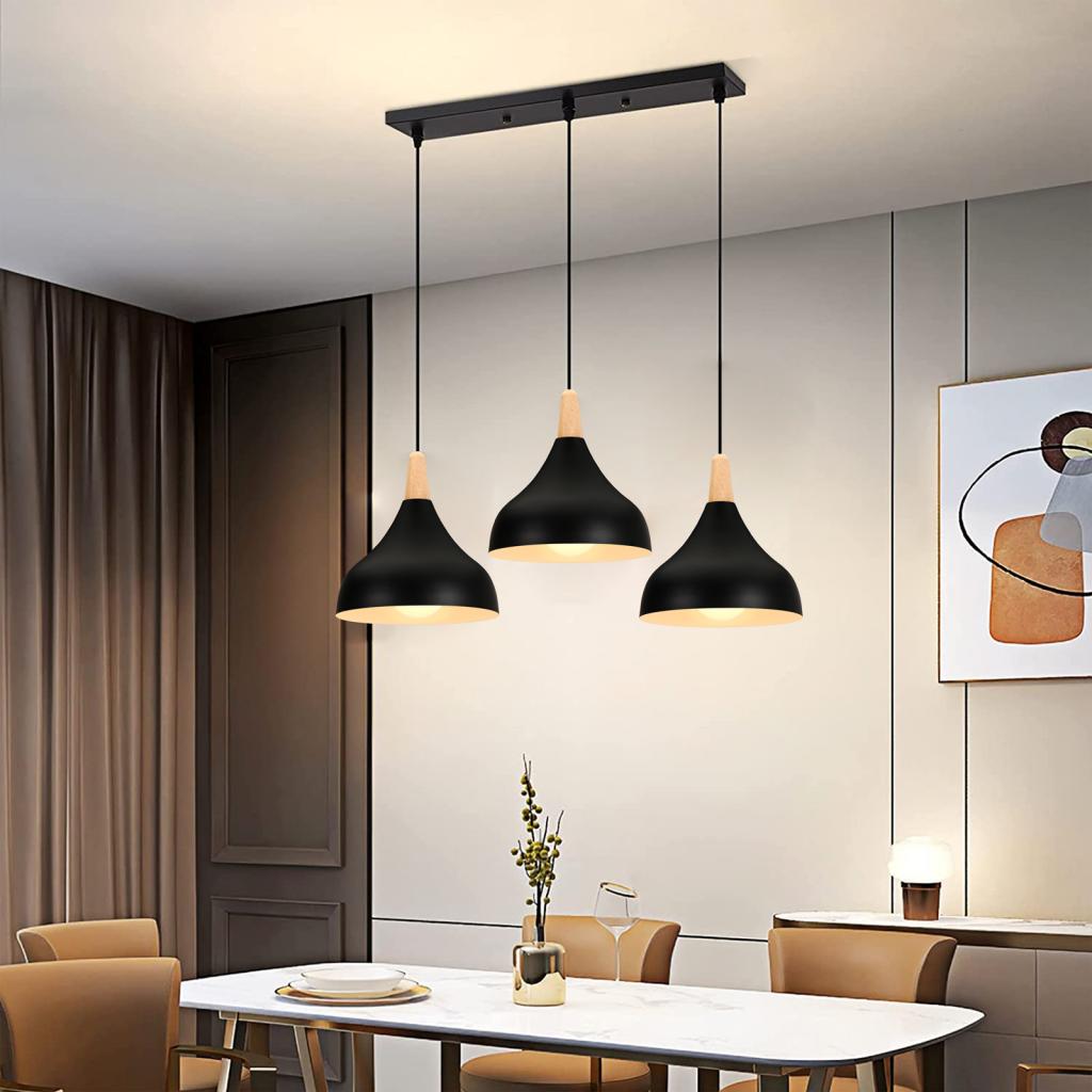 北欧木製 LED ペンダントライト天井シャンデリアキッチンダ - Kitchen Appliances In White のレビューと価格