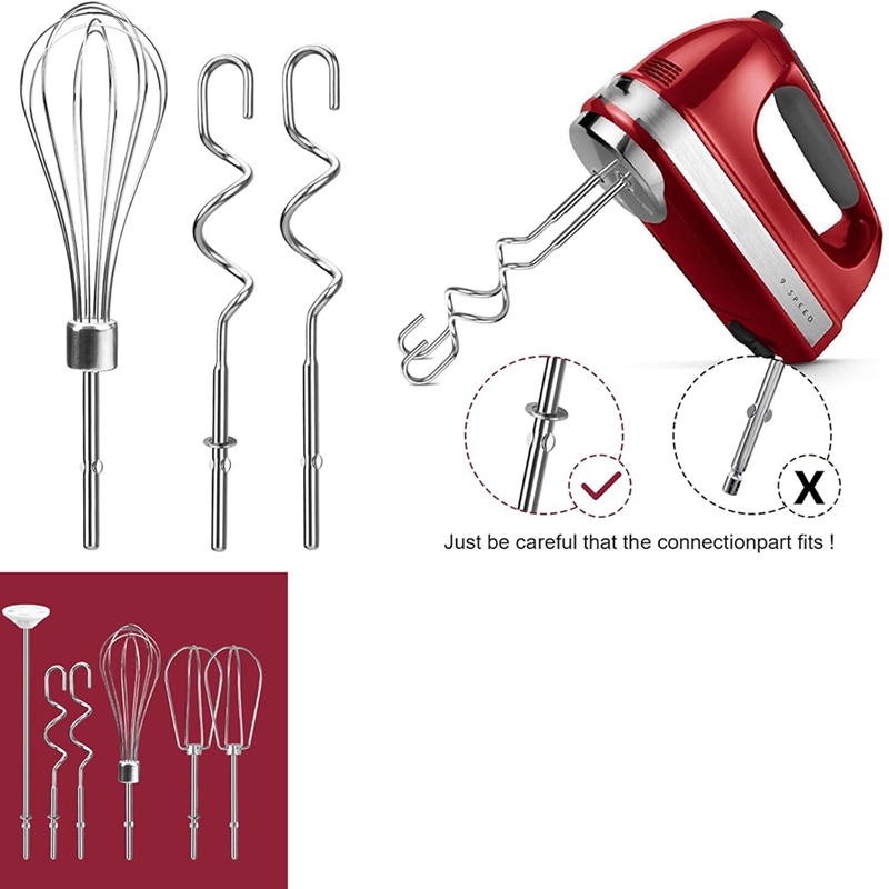 ステンレス鋼ハンドミキサーアタッチメント、ビーター、泡立て器 - Kitchenaid Mixer Hand Mixer のレビューと価格