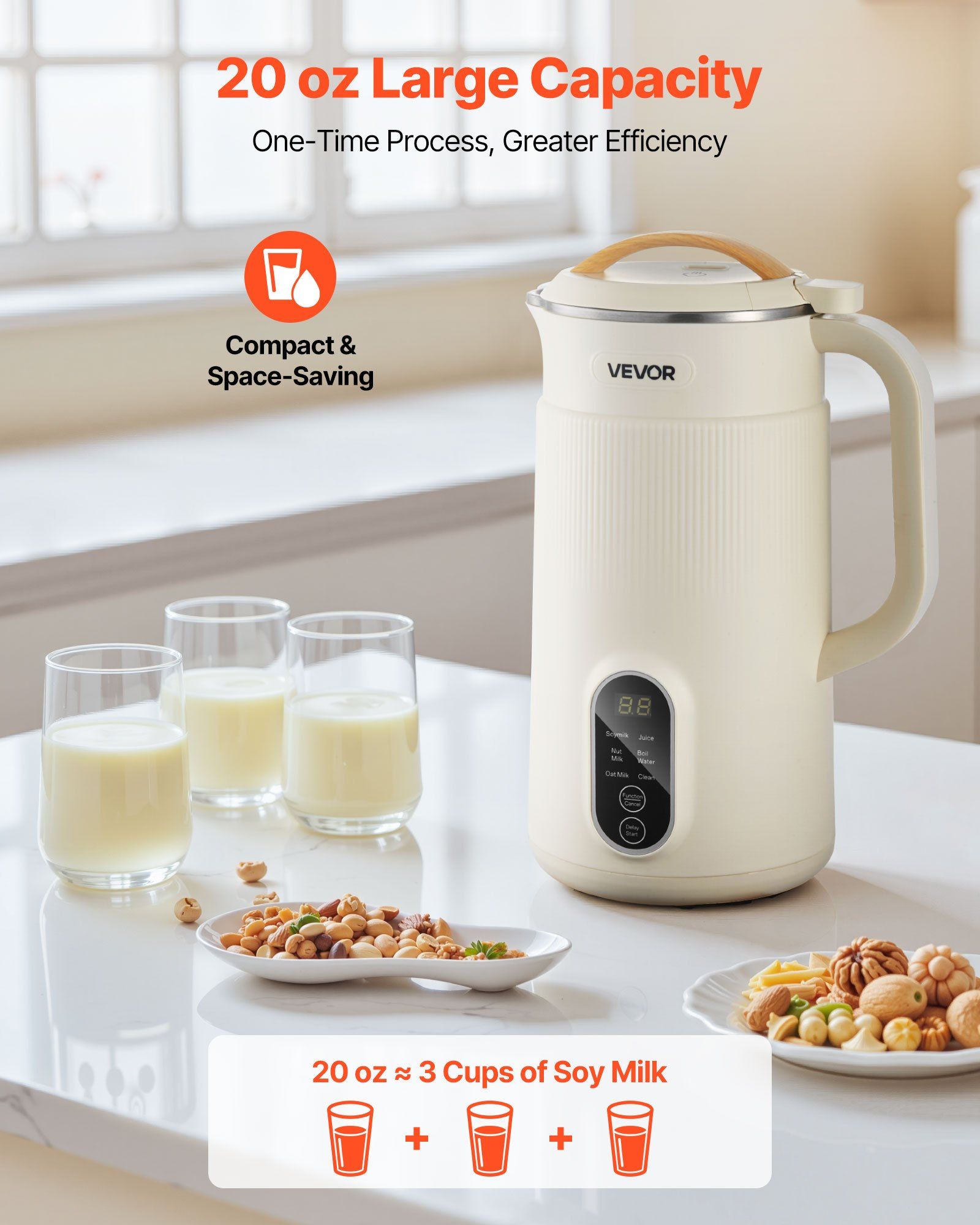 6-in-1ナッツミルクメーカー、20オンス豆乳メーカー、6 - Soy Milk Maker のレビューと価格