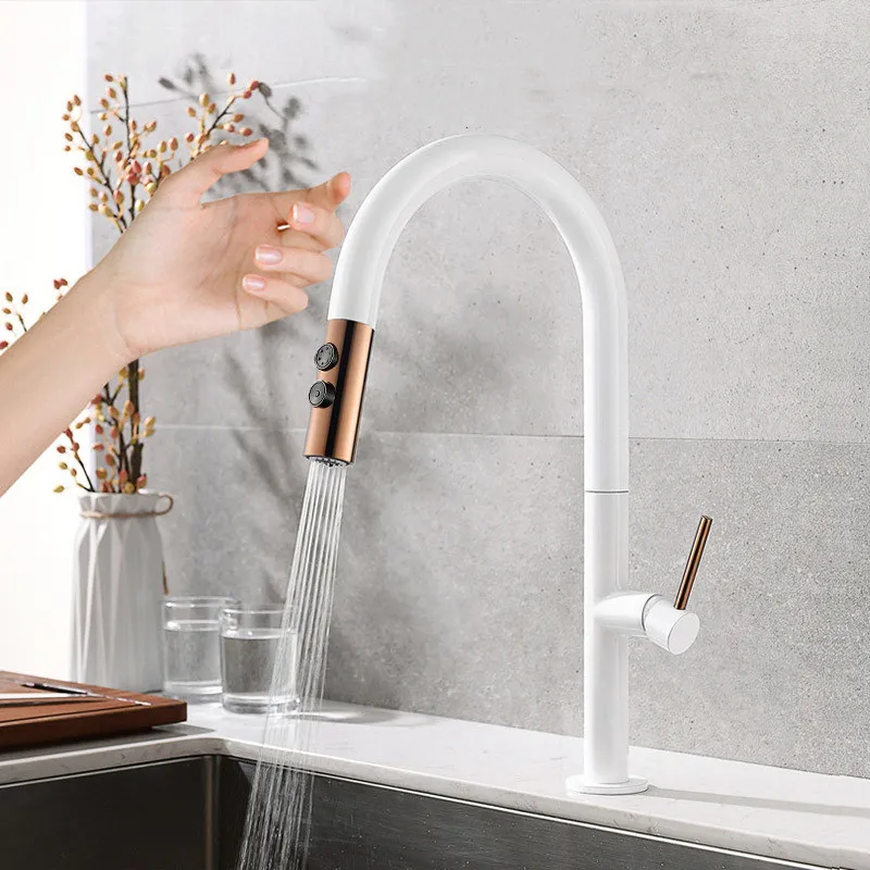 インテリジェントタッチキッチンクレーン蛇口,引き出し式蛇口, - Kitchen Appliances In White のレビューと価格