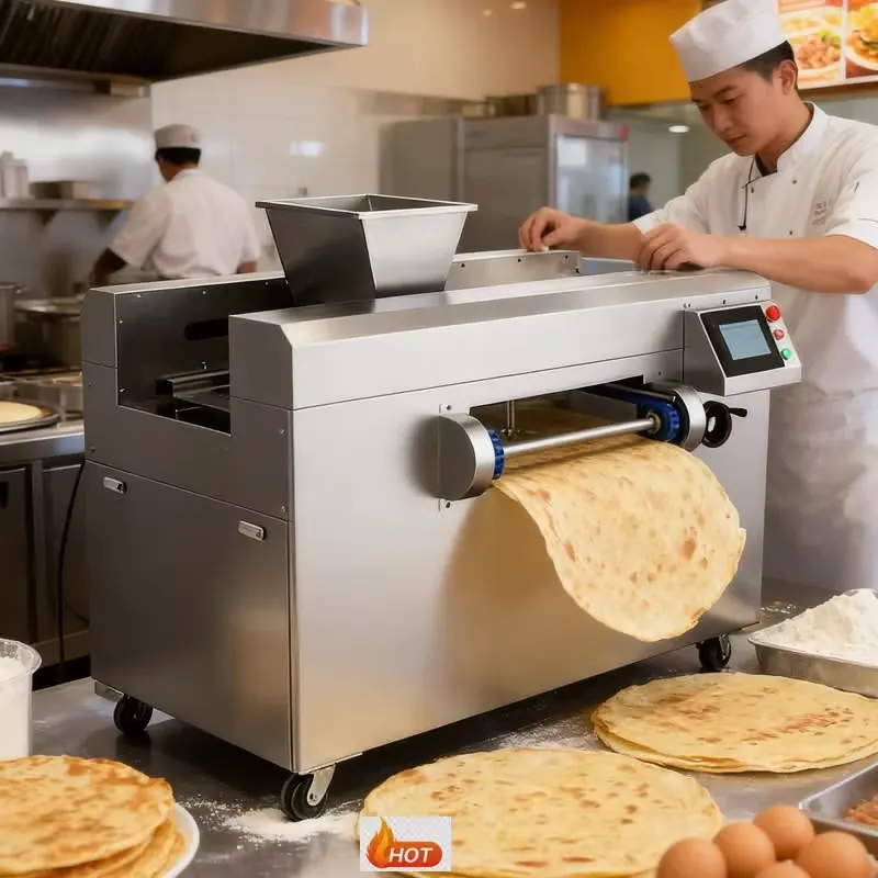 簡単操作の業務用自動ペストリー製造機、電気パンケーキメーカー - Roti Maker Automatic のレビューと価格