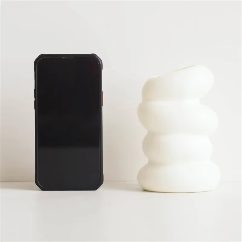 1PC プラスチックスパイラル白花瓶北欧クリエイティブフラワ - Kitchen Appliances In White のレビューと価格